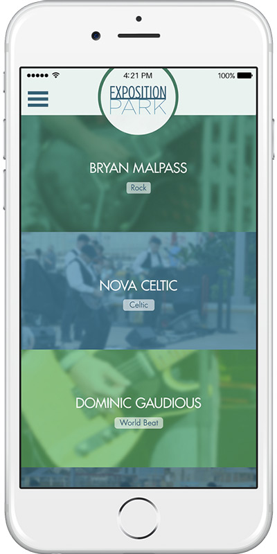 Exposition Park iPhone app entertainment