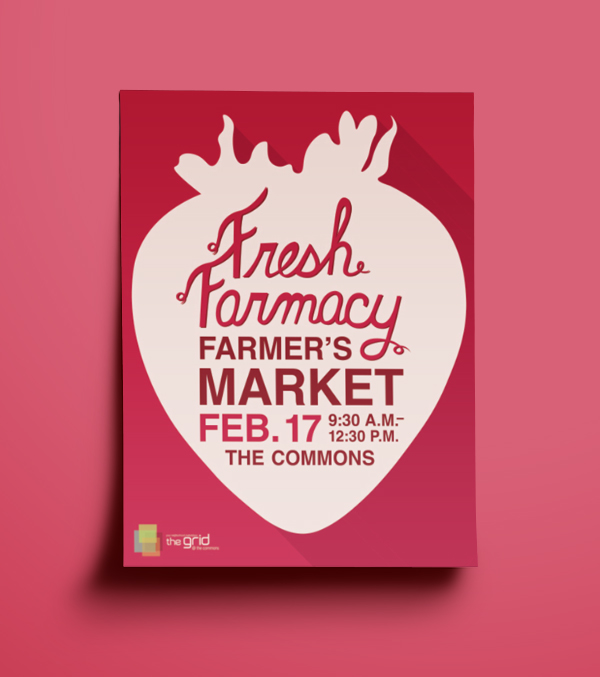 Farmer's Market strawberry poster