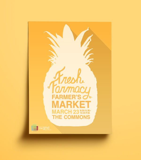 Farmer's Market pineapple poster